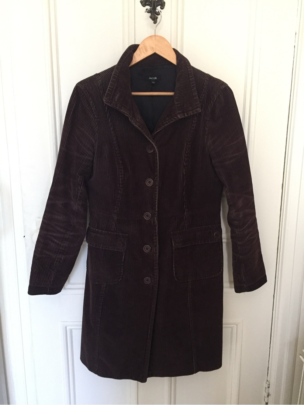 J. Crew Women's Dark Brown Corduroy Trench Coat